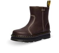 Dr. Martens Zebzag Rigger Slip On Leder Stiefel in Braun, Größe: 39