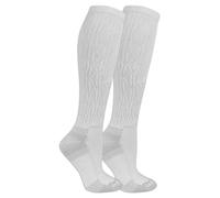 Dr. Scholl's Damen Advanced Diabetic Blisterguard 3 Pair Packs-Non-Binding Cushioned Comfort Lässige Socken, Weiß - Kniehoch (2 Paar), 36.5-43 EU (2er