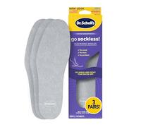 Dr. Scholl's Go Sockless! Dämpfende Einlegesohlen, Unisex, 3 Paar, zuschneidbar, grau, Mens 7-13 Womens 5-10
