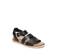 Dr. Scholl's Shoes Island Glow Flache Riemchensandalen für Damen, Schwarz glatt, 40.5 EU