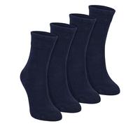 Dr.Socks 4er Pack Sensorische Socken Für Kinder Weiche Atmungsaktive Autismus-socken Aus Bambus (DE/NL/SE/PL, Alter, 4 Jahre, 6 Jahre, Regular, Marineblau)