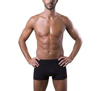 Dr.Walt Herren Boxer-Shorts Unterwäsche Produziert mit Sport Technische Garne Super Confortable Nahtlos, Haut Immer trocken, kein Bügeln-S-Black