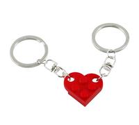 DR. WATCH 2 PCS Elegant Heart Keychain Set for Couples - Luxurious Matching Keychains for Boyfriend & Girlfriend - Exquisite Gifts for Special Occasions