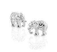 Drachenfels Elefanten-Ohrringe I Edle Ohrstecker aus 925 Sterling Silber I Nickelfreie Damen-Ohrringe inkl. Geschenkverpackung I In Goldschmiedequalität gefertigt I D GAN 21/AG
