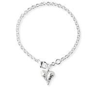 Drachenfels "Heartbreaker" Armband I Edles Herz-Armband aus nachhaltigem 925 Sterling Silber I Damenarmband inkl. Geschenkverpackung I In Goldschmiedequalität gefertigt I D HE 81/AG