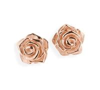 Drachenfels "Rose of Antoine" Rosen-Ohrringe I Edle Ohrstecker aus rotgoldplattiertem 925 Sterling Silber I Nickelfreie Damen-Ohrringe in Goldschmiedequalität gefertigt I D ROF 21/RG