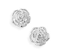 Drachenfels "Rosenregen" Rosen-Ohrringe I Edle Ohrstecker aus nachhaltigem 925 Sterling Silber I Nickelfreie Damen-Ohrringe in Goldschmiedequalität gefertigt I D RRE 22/AG