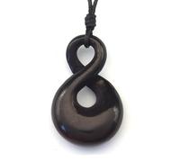 Drachensilber Halskette Maori Acht Anhänger Horn - Maorischer Kettenanhänger mit variablem Band Symbolstarker Schmuck Unendlichkeit Glück Wissen Damen Herren Kette