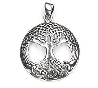 Drachensilber Kelten Lebensbaum keltischer Schmuck Silber Anhänger 925er Sterlingsilber keltischer Baum Kettenanhänger feiner Knoten zart