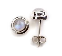 Drachensilber Ohrstecker Mondstein Ohrring Schmuck 925 Silber Edelstein Paar Ohrschmuck Steinschmuck edle Frauen Steinschmuck Ohrringe