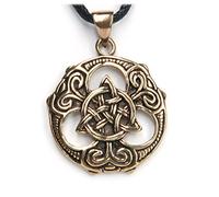 Drachensilber Tris Shild keltischer Schmuck Anhänger Bronze Kelten Kette Mittelalter inkl. Band Männer Frauen Schmuckanhänger historische Halskette