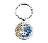 Dragon Bag Charm, 2D Tiger Keychain, 0.98in Inches Jewelry Accessory with Pattern Detail, Purse Keychain, Bag Ornament with Stylish Design, Keychains for Women and Men Backpack Use