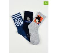 Dragon Ball 3er-Set: Socken "Dragonball Z" in Dunkelblau - Größe 31-34 | Babysocken Strumpfhosen