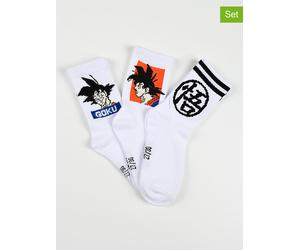 Dragon Ball 3er-Set: Socken "Dragonball Z" in Weiß - Größe 23-26 | Babysocken Strumpfhosen