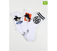 Dragon Ball 3er-Set: Socken "Dragonball Z" in Weiß - Größe 27-30 | Babysocken Strumpfhosen