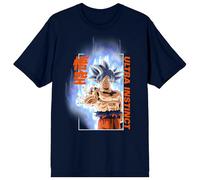 Dragon Ball Herren T-Shirt Super Ultra Instinct Goku, Marineblau, Klein