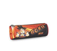Dragon Ball - Offizielles Federmäppchen für die Schule Dragon Ball, leicht und kompakt, einfach zu tragen und im Rucksack zu verstauen, mit praktischem Reißverschluss, 8 x 22 x 8 cm, schwarz / orange