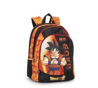 Dragon Ball - Schulrucksack Trolley offizieller Dragon Ball, mit 2 großen zentralen Räumen, geräumiger Fronttasche, verstellbare und gepolsterte Schultergurte, Rückseite und Boden thermogeformt, 32 x