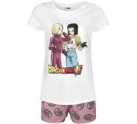 Dragon Ball Super - Androids Schlafanzug weiß rosa in XXL