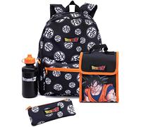 Dragon Ball Z Rucksack Set Kinder Teenager 4 Stück Goku Lunchbox Wasserflasche