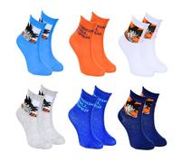 Dragon Ball Z Socken für Jungen, 6er-Set Baumwollsocken, Geschenk für Jungen und Teenager, Größe EU 23/26