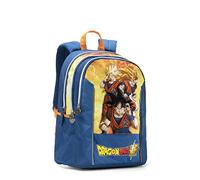 Dragon Ball Zaino Organizzato, Unisex - Bambini und Ragazzi Zaino Organizzato, Blu/Giallo, Taglia unica -