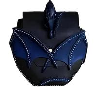 Dragon Embrace Schultertasche aus Naturleder, geräumige Mini-Umhängetasche mit Flügel- und Rückenverzierungen