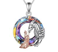 Dragon Necklace Sterling Silver, Fashion Jewelry Pendant, Adjustable Chain Necklace with Detailed Dragon Design, Accessory with Elegant Finish, for Daily Wear Dating Party Festival Travel Birthday