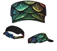Dragon Scale Sonnenblende, Mütze, Damen, Herren, Sport, leeres Top, Baseballkappe, verstellbar, Sonnenschutz, Schwarz, Schwarz, Einheitsgröße