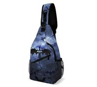 Dragon Sling Bag Gothic Sling Rucksack, Crossbody-Tasche für Herren und Damen, lässiger Schultertasche, Tagesrucksack, Diebstahlschutz, Geldbörse, Umhängetasche, Bauchtasche, Reisen, Wandern, leicht