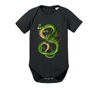 Dragon Son Goku Ball Z Anime Manga Baby Nerd Fun Shenglong Baby Strampler Body, Größe:68;Farbe:Schwarz