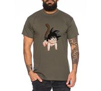 Dragonball Son Goku Baby Nerd Herren T-Shirt, Farbe:Khaki;Größe:M