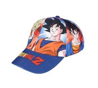 Dragonball Z Cap für Kinder - Jungen Basecap mit Goku & Vegeta - Verstellbar (54-56 cm) - Offizielles Lizenzprodukt - Anime-Motiv mit Power-Print - 100% Polyester, Farbe: Bunt, Bekleidungsgröße: 56