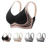 Drahtloser Push-up-BH oder BH für ältere Frauen, Currentlye Brassier, kabelloser Push-up-BH, Schwarz , L