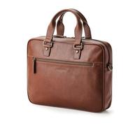 DRAKENSBERG Leder 15" Laptoptasche 'Marlon' für Herren, luxuriöse Aktentasche fürs Büro, Arbeit und Reise, 8L - Kastanien-Braun, DR00501