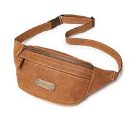 DRAKENSBERG Leder Bauchtasche 'Mel' für Damen und Herren - Hüfttasche und Gürteltasche im Vintage-Design, 2L - Cognac-Braun, DR00329