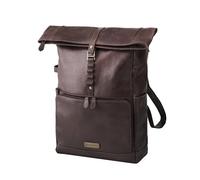 DRAKENSBERG Leder Rucksack 'Arthur' mit 17" Laptopfach, Technik-Organizer-Fach, Business, Handgepäck, 20-30L - Dunkel-Braun, DR00433