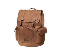 DRAKENSBERG Leder Rucksack 'Bruce' Klassischer Wander- und Freizeitrucksack im Retro-Vintage-Design, 13" Laptopfach, Damen, Herren, 20L - Havanna-Braun, DR00307