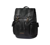 DRAKENSBERG Leder Rucksack 'Bruce' Klassischer Wander- und Freizeitrucksack im Retro-Vintage-Design, 13" Laptopfach, Damen, Herren, 20L - Schwarz, DR00367