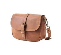 DRAKENSBERG Leder Umhängetasche 'Sara' hochwertige Damen-Handtasche und Satteltasche aus Rindsleder, 5L | Cognac-Braun, DR00466