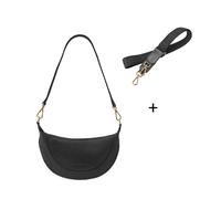 DRAKENSBERG Set/2 Half-Moon Bag »Mona« & Cross-Body-Gurt - Schwarz