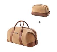 DRAKENSBERG Set/2 Weekender »David« (60) & Kulturbeutel »Glen« - Khaki-Beige