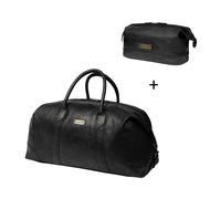 DRAKENSBERG Set/2 Weekender »David« (60) & Kulturbeutel »Ruby« - Vintage-Schwarz