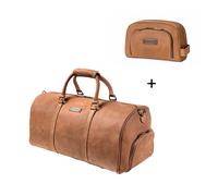 DRAKENSBERG Set/2 Weekender »Finn« & Kulturbeutel »Ben« - Cognac-Braun