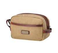 DRAKENSBERG Wachs-Canvas-Leder Kulturbeutel Herren 'Liam' Khaki, DR00610 | 5L, große Vintage-Kulturtasche, wasserabweisend, Outdoor-Reise für Kosmetik