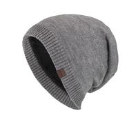 DRALOFAO Wollmütze Herren Reflektierende Mütze Winter Cap Winterhaube Wintermütze Strickmütze Braun Mutze Für Beanie