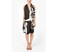 Drapiertes ZEBRA Neckholder-Kleid in Braun EU 34 / IT 38