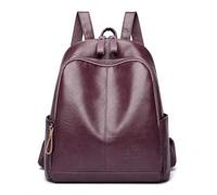 Drawelry Damen PU-Leder Rucksack, 3 in 1 Multitasche Handtasche Schultertasche Umhängetasche Backpack, Leichte Großraum Stilvolle City Tagesrucksack Daypack für Reisen, Arbeit, Uni, Schule (Lila)