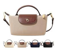 Dreaku Handtasche Damen, Damen-Schultertaschen, Shopper Schultertasche, Wasserdichte Umhängetasche, Faltbare Handtasche Schwarz Für Leisure Travel Büro Schule Einkauf (Kaki)