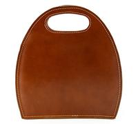 Dream Leather Bags Made in Italy toskanische echte Ledertaschen Damen Leder Henkeltasche, Feste Struktur Farbe Cognac - Italienische Lederwaren - Damentasche